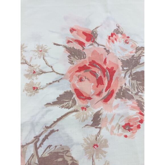 Vintage DAN RIVER Pillowcases Roses Peach Orange No Iron USA Fortrel Tranquale - Picture 2 of 10